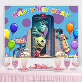 Lofaris Machine Door Monster Balloons Birthday Party Backdrop